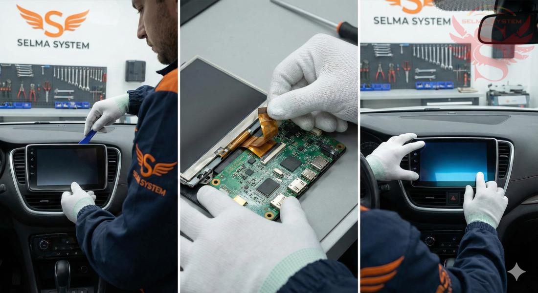 تعویض تاچ مانیتور خودرو